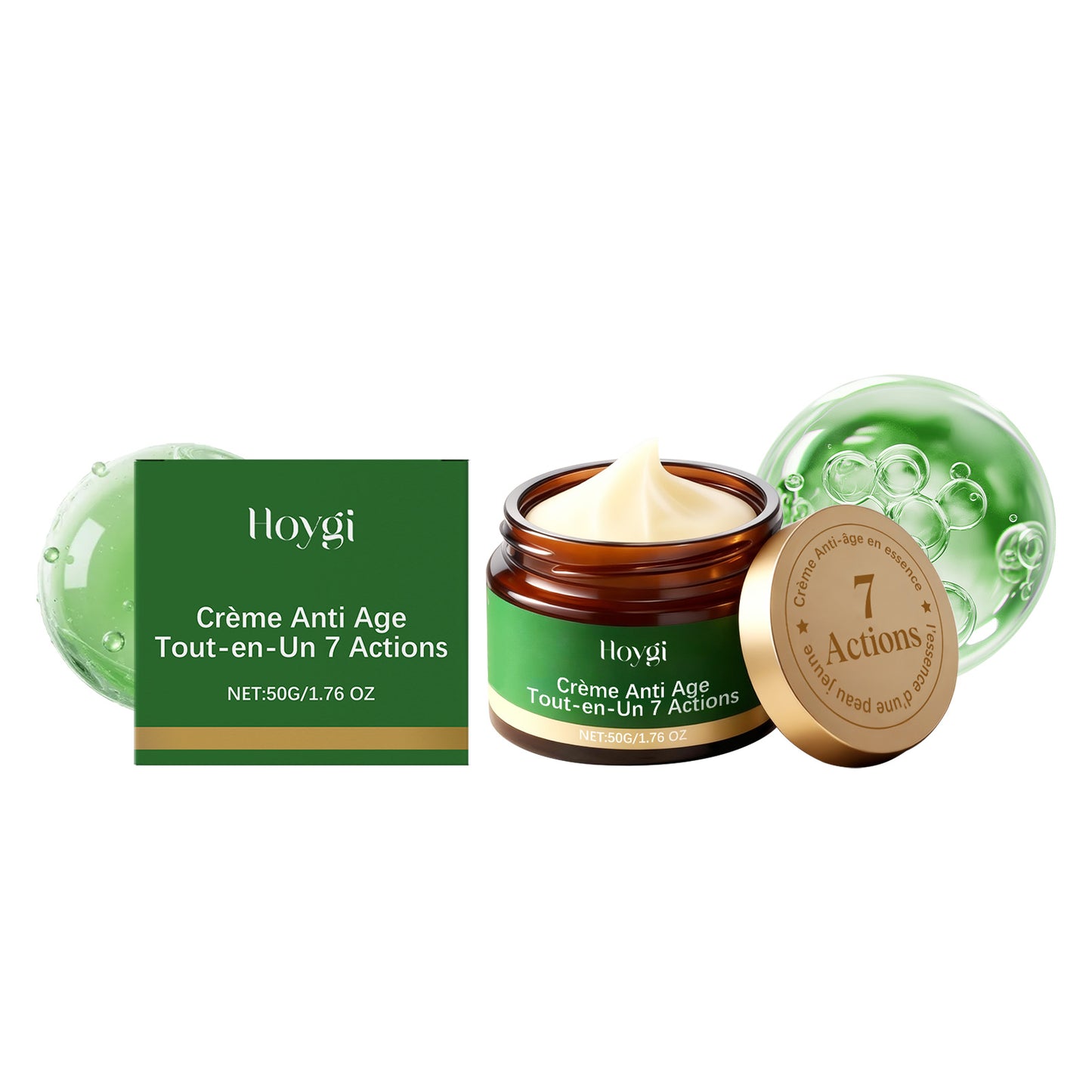 Hoygi Anti-Aging Face Cream | 7-in-1 Multi-Action Formula with Hydrolyzed Collagen | For Skin Firming & Rejuvenating-V