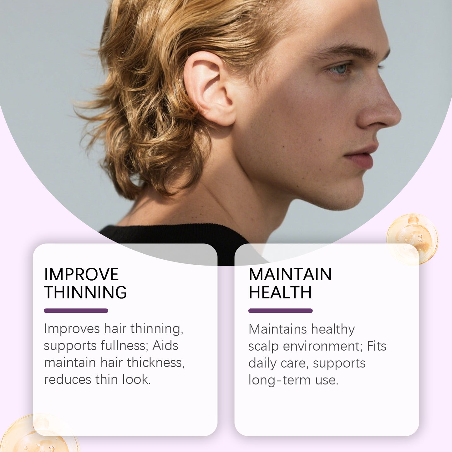Hair Thickening Roll-On Serum | For Thicker Hair & Scalp Revitalization | Reduce Thinning, Support Growth | All Scalp Types-V