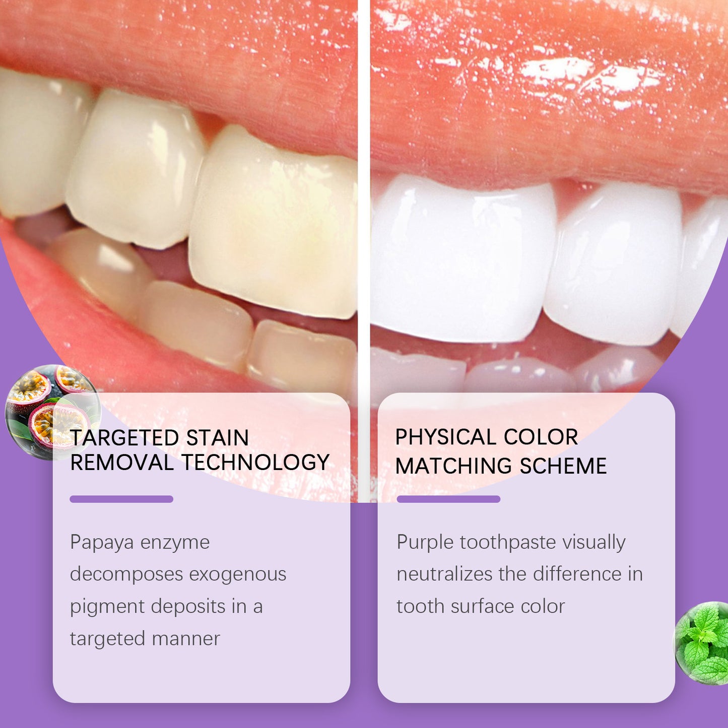 Oralloe Purple Luxe Whitening Toothpaste | Advanced Triple Whitening with Hydroxyapatite & Papaya Enzyme | Removes Deep Stains, Freshens Breath & Supports Enamel-V
