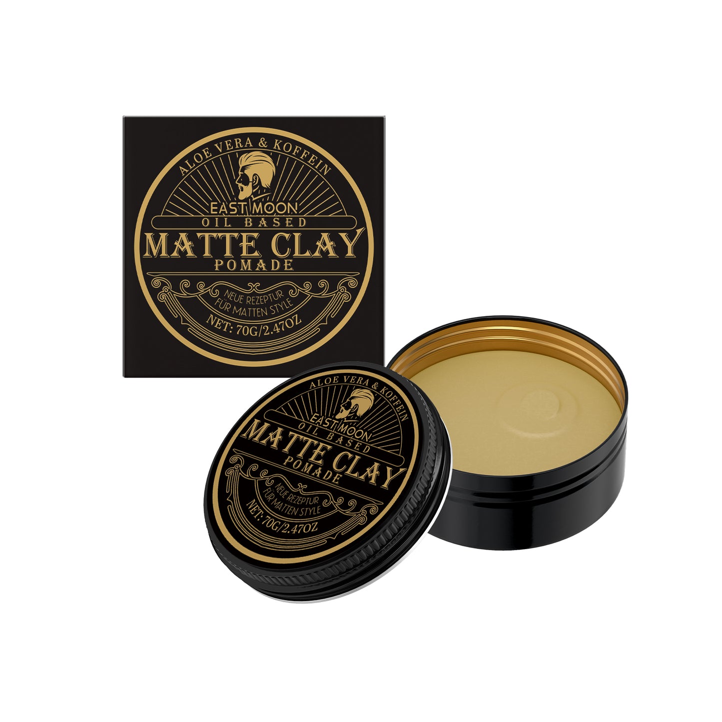 East Moon Men's Styling Hair Pomade - Strong Hold, Smooth & Easy to Manage, Non-Greasy & Non-Sticky-CJY