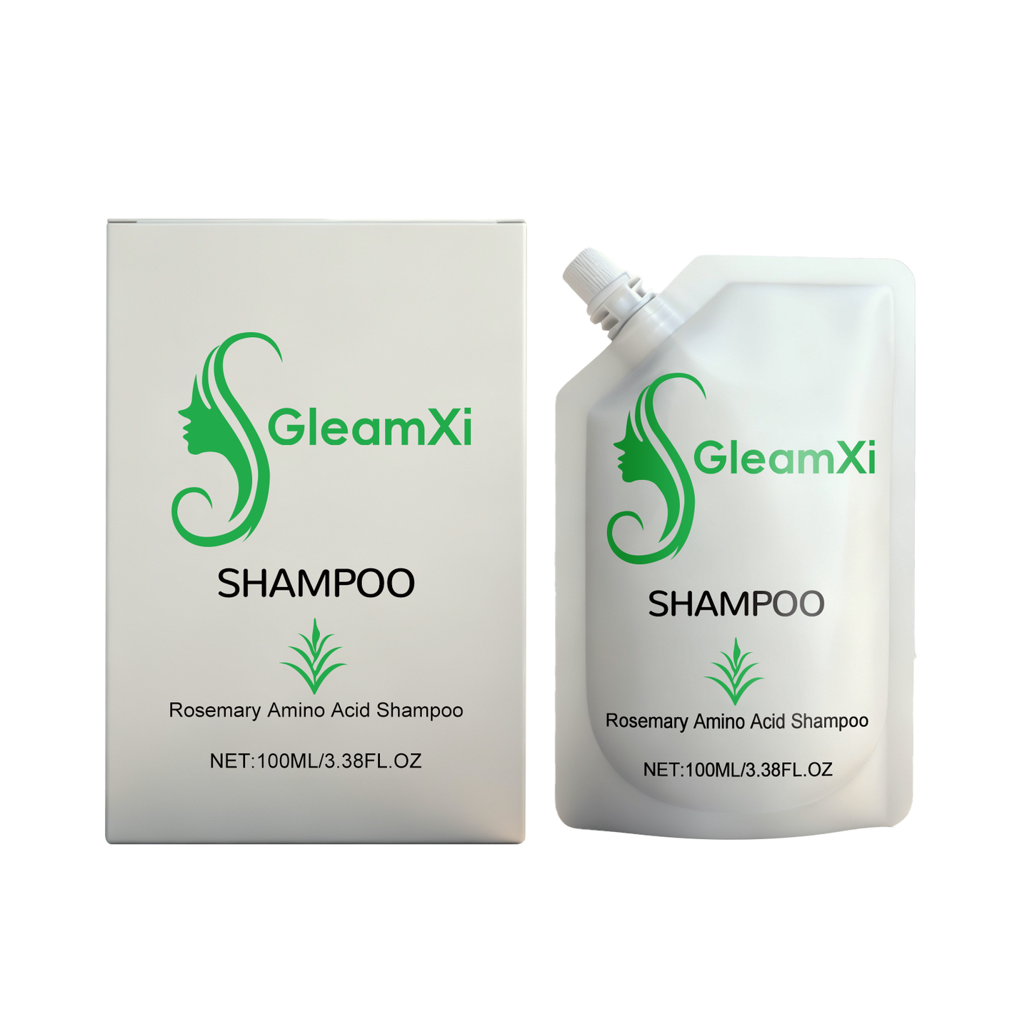 GleamXi Rosemary & Amino Acids Shampoo - Gently Hydrates Scalp, Strengthens Hair & Improves Resilience-OA