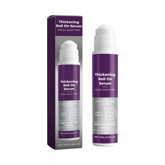 Hair Thickening Roll-On Serum | For Thicker Hair & Scalp Revitalization | Reduce Thinning, Support Growth | All Scalp Types-V