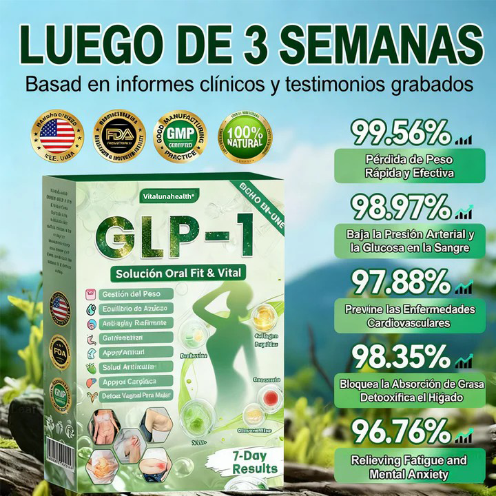 𝑽𝒊𝒕𝒂𝒍𝒖𝒏𝒂𝒉𝒆𝒂𝒍𝒕𝒉® 𝑮𝑳𝑷-1 8 𝒆𝒏 1 𝑭𝒊𝒕 & 𝑽𝒊𝒕𝒂𝒍 (𝒔𝒐𝒍𝒐 𝒖𝒏𝒂 𝒗𝒆𝒛 𝒂𝒍 𝒅𝒊́𝒂, 𝒄𝒂𝒎𝒃𝒊𝒐𝒔 𝒗𝒊𝒔𝒊𝒃𝒍𝒆𝒔 𝒆𝒏 7 𝒅𝒊́𝒂𝒔) √ 𝑷𝒂𝒓𝒂 𝒐𝒃𝒆𝒔𝒊𝒅𝒂𝒅, 𝒔𝒂𝒍𝒖𝒅 𝒄𝒂𝒓𝒅𝒊𝒐𝒗𝒂𝒔𝒄𝒖𝒍𝒂𝒓, 𝒅𝒊𝒂𝒃𝒆𝒕𝒆𝒔, 𝒂𝒑𝒏𝒆𝒂 𝒅𝒆𝒍 𝒔𝒖𝒆𝒏̃𝒐, 𝒔𝒂𝒍𝒖𝒅 𝒊𝒏𝒕𝒆𝒔𝒕𝒊𝒏𝒂𝒍, 𝒑𝒓𝒐𝒃𝒍𝒆𝒎𝒂𝒔 𝒂𝒓𝒕𝒊𝒄𝒖𝒍𝒂𝒓𝒆𝒔 𝒚 𝒎𝒂́𝒔-YH