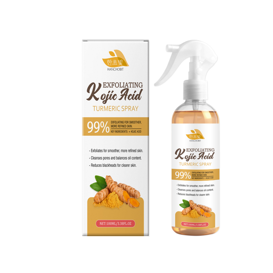 Hanchobit Exfoliating Turmeric Spray | With Kojic Acid, Lactic Acid & Salicylic Acid | For Smoother Skin, Pore Cleansing & Blackhead Reduction-V