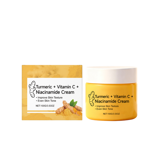 Turmeric + Vitamin C + Niacinamide Brightening Cream | Improves Skin Texture & Evens Tone | For Moisturizing & Oil Control-V