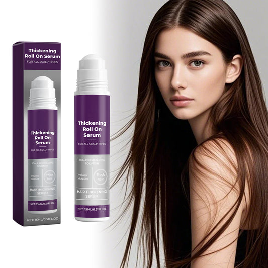 Hair Thickening Roll-On Serum | For Thicker Hair & Scalp Revitalization | Reduce Thinning, Support Growth | All Scalp Types-V