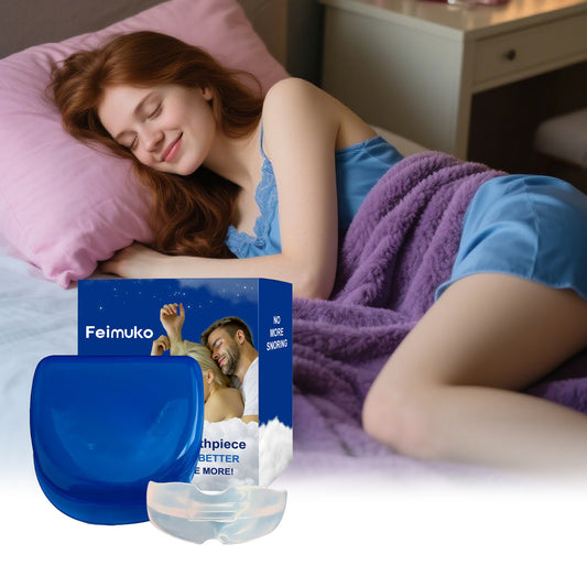 Anti-Snoring Device for Men & Women | Feimuko Moldable Mouthpiece to Stop Snoring | Boil to Fit, Comfortable & Reusable-V