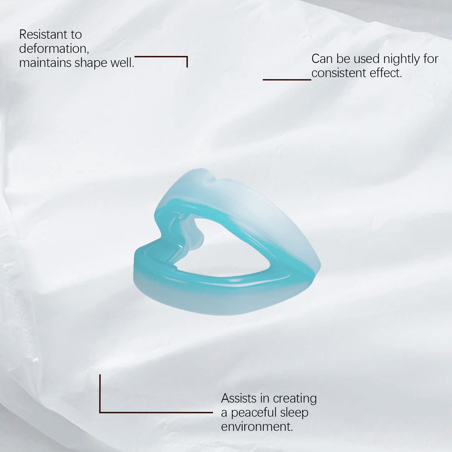 Sleep Care Mouthguard Gentle protection for nighttime sleep Anti-grinding dental tray Daily wear mouthguard-V