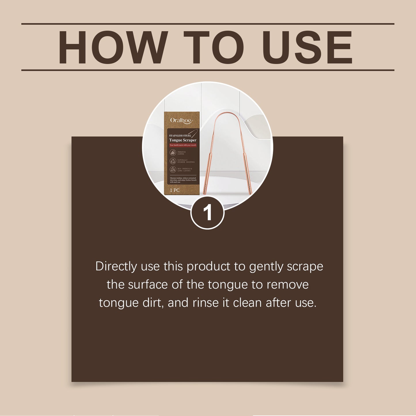 U-Shaped Tongue Scraper Cleans Tongue Coating, Eliminates Odor Refreshing, Comfortable, Gentle Oral Care Durable and Portable-V