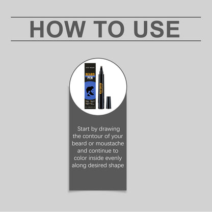 Men's Beard Pen Natural, Smooth, and Effortless Styling for Full Beards Fills in Gaps Beard Pen-V