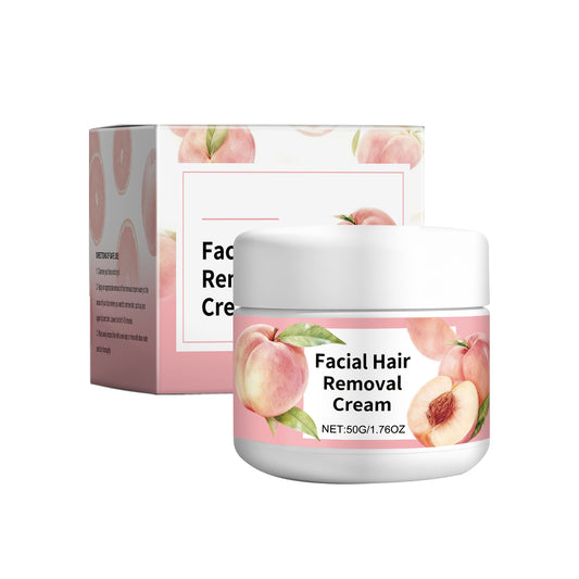 AMZ Facial Hair Removal Cream - Gently cares for facial skin, removes lip hair, moisturizes and smoothens, easy and silky application-3@OK