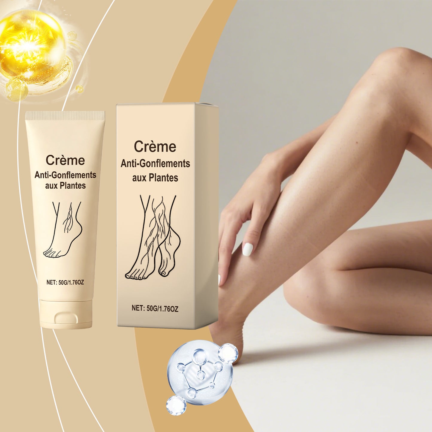 AMZ Leg Care Cream: Gentle Formula for Nourishing and Soothing Leg Skin, Ideal for Daily Massage and Application-ZZ