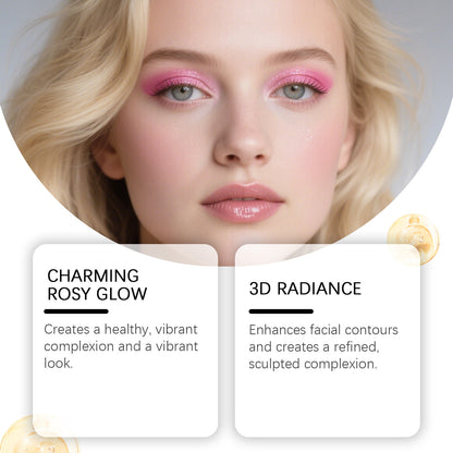 Zephoco Rose Pink Long-Lasting Blush Stick - Easy to Blend & Pigmented for a Daily Aura-CJY