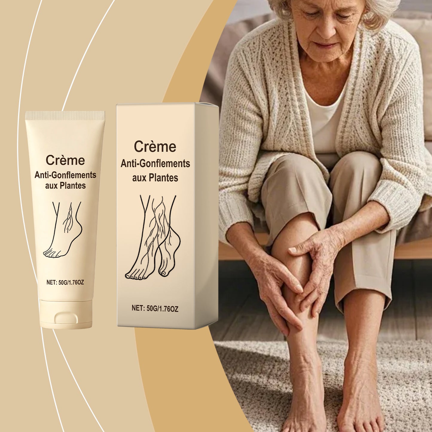 AMZ Leg Care Cream: Gentle Formula for Nourishing and Soothing Leg Skin, Ideal for Daily Massage and Application-ZZ