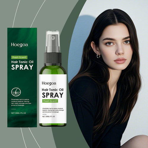 Hoegoa Hair Oil Spray - Moisturizes hair, nourishes the scalp, hydrates and strengthens locks, silkening hair care spray-3@OK