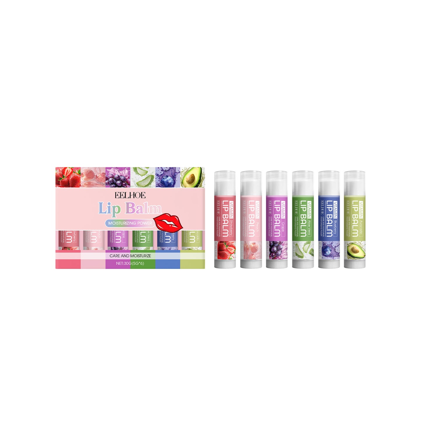 EELHOE Nourishing Lip Balm Set - Daily Moisturizing Care with Gentle Formula for Soft, Supple Lips-YQ