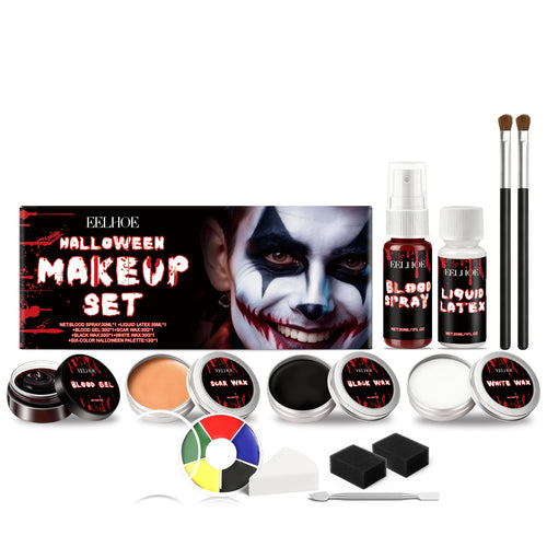 EELHOE Halloween Face Painting Set: Creative Halloween Party Face Painting with Vibrant Color and Long-Lasting Makeup-MX